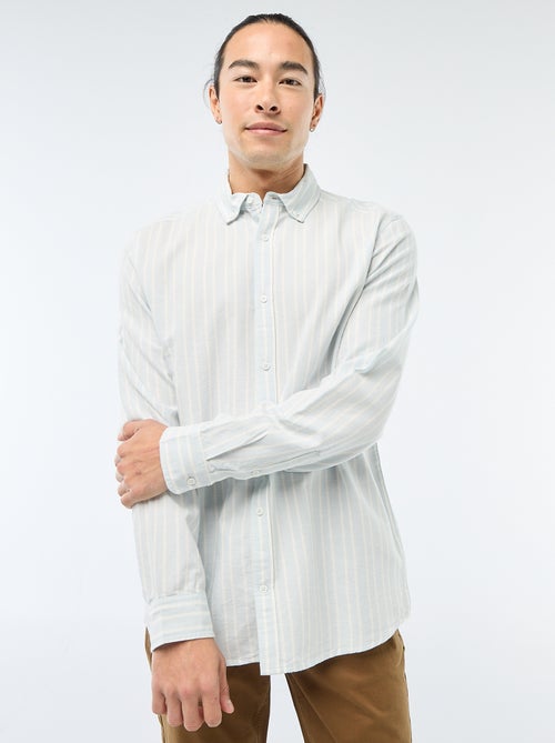 Oxford shirt with striped pattern - Kiabi