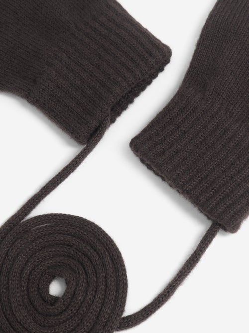 Paar Fäustlinge mit Kordel - Kiabi