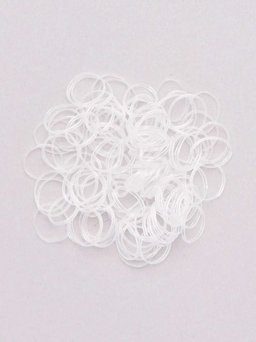 Pack of 100 clear elastic bands - Kiabi