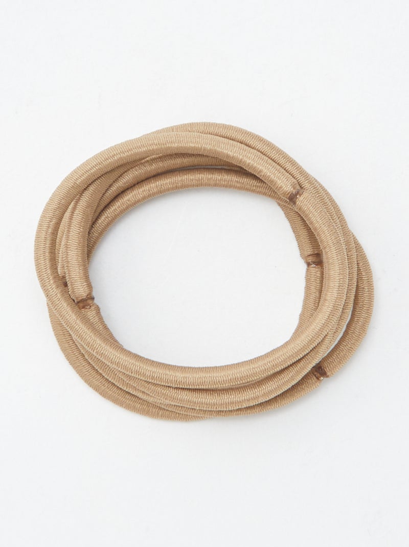 Pack of 15 hair ties Khaki - Kiabi