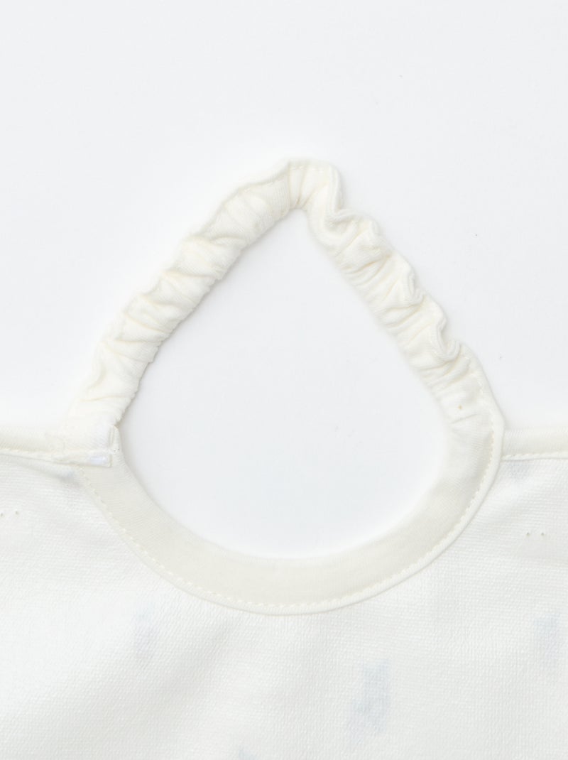 Pack of 2 bibs with elasticated neck WHITE - Kiabi