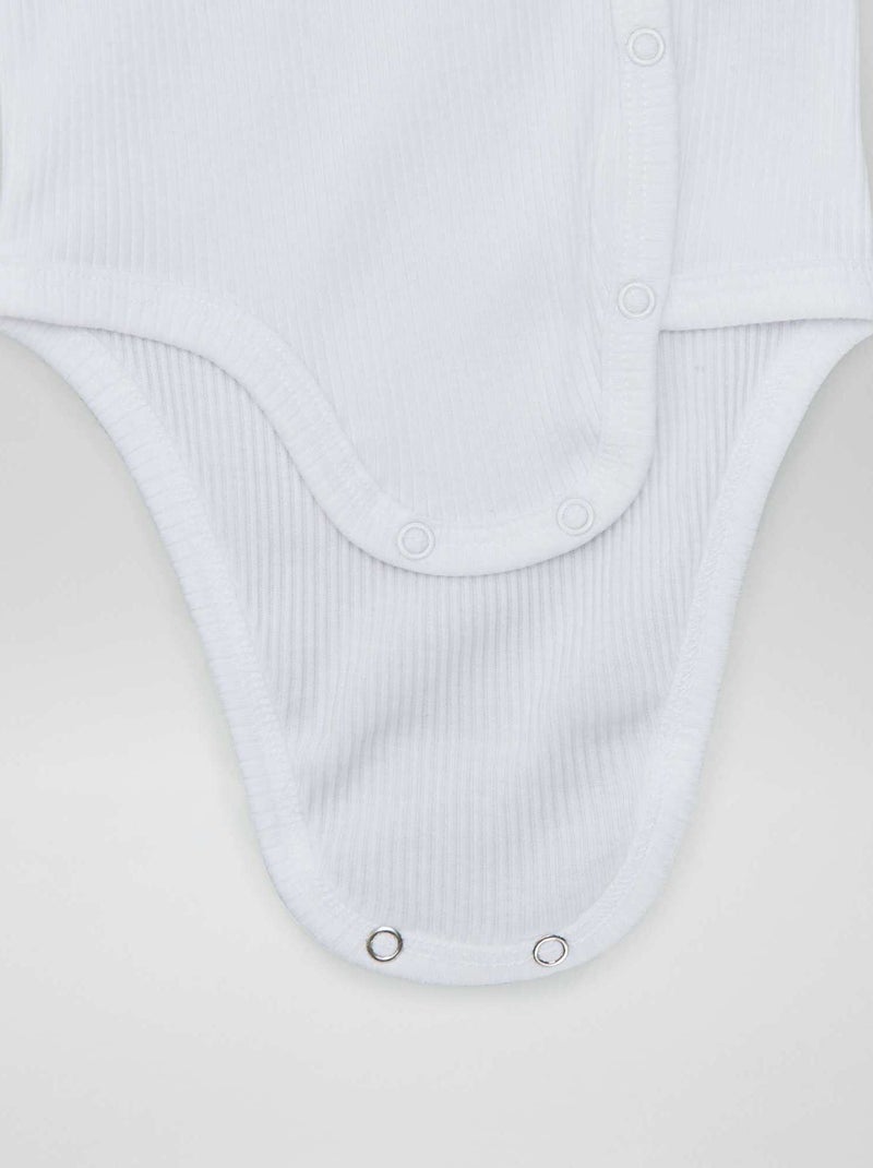 Pack of 2 bodysuits - easy-to-dress collection White - Kiabi