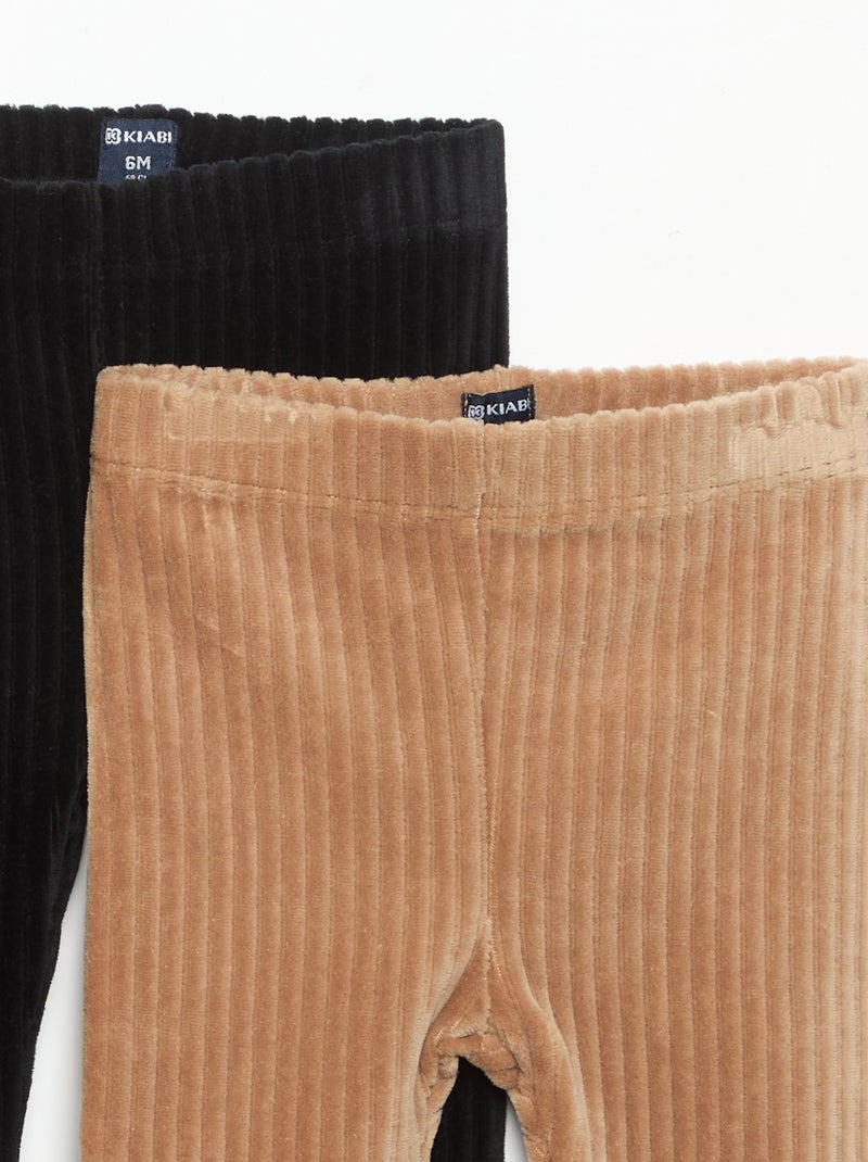 Pack of 2 corduroy leggings Black - Kiabi