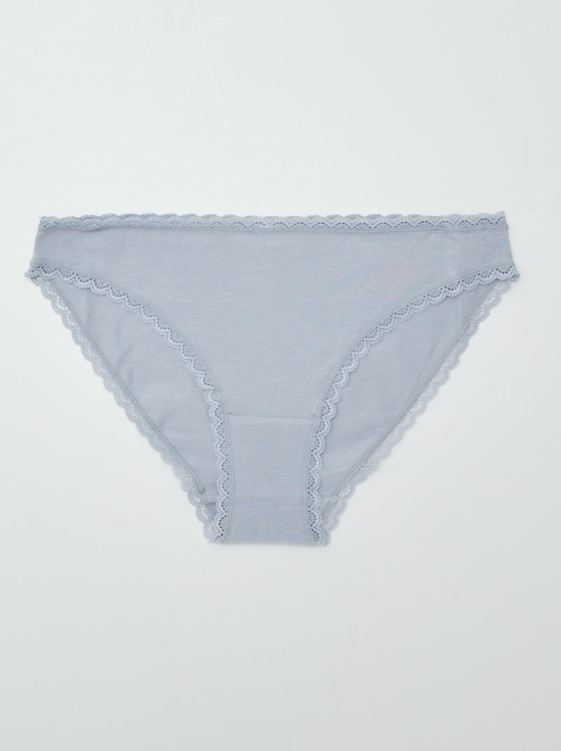 Pack of 2 Cotton Briefs BLUE - Kiabi