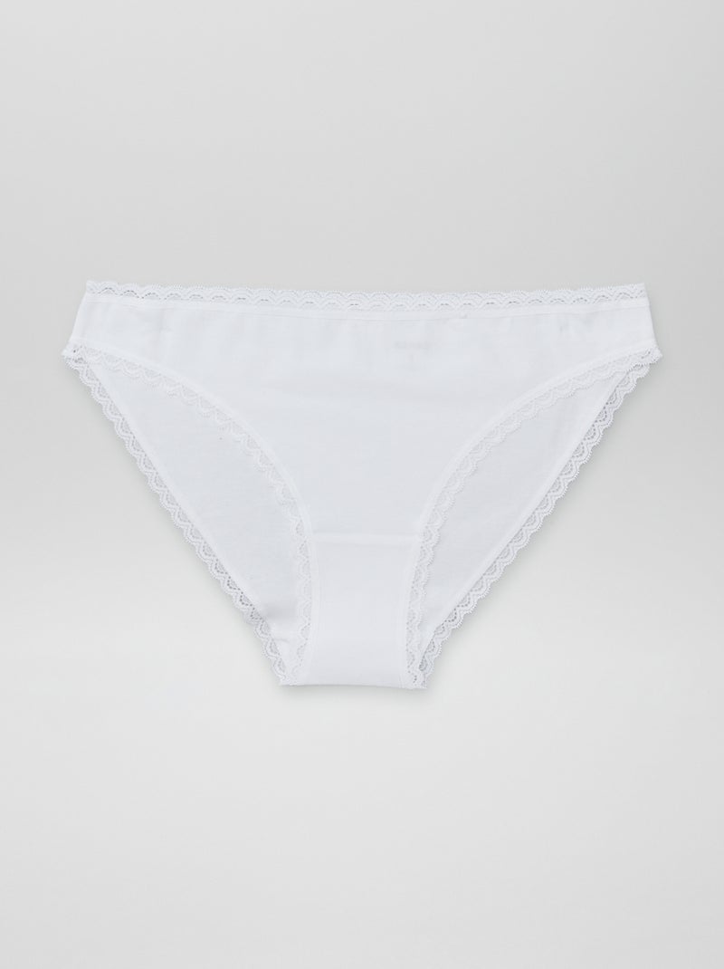 Pack of 2 Cotton Briefs white - Kiabi