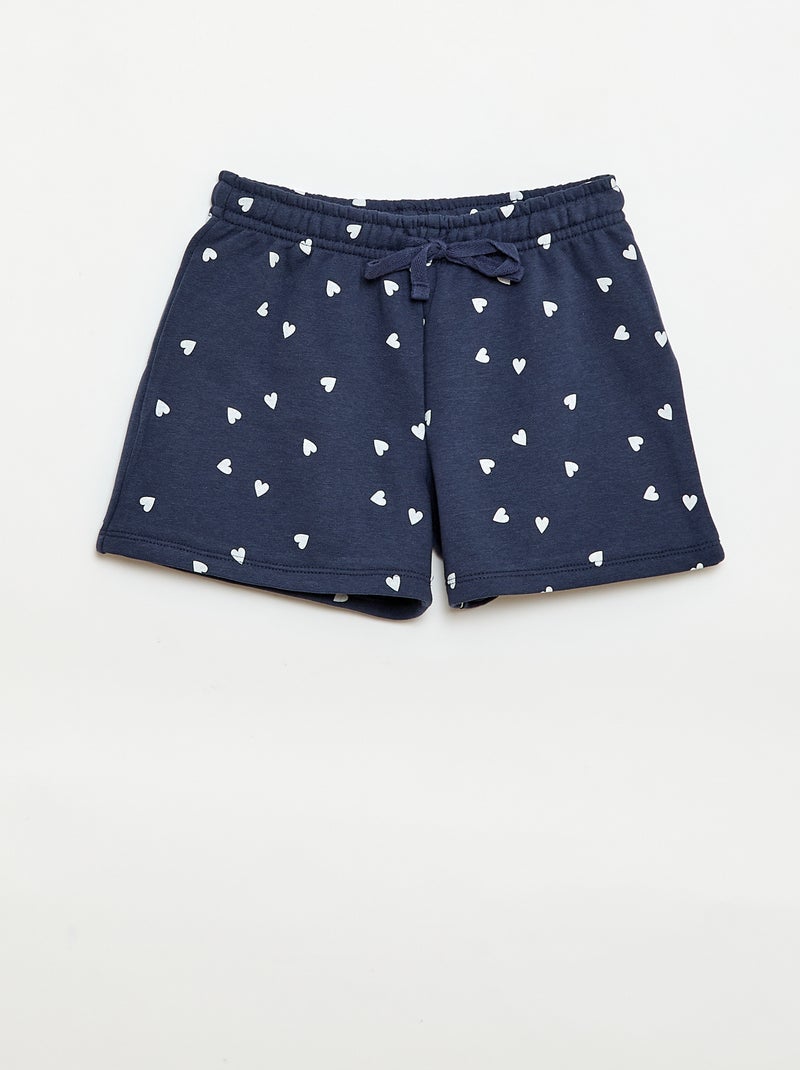 Pack of 2 cotton shorts Blue - Kiabi