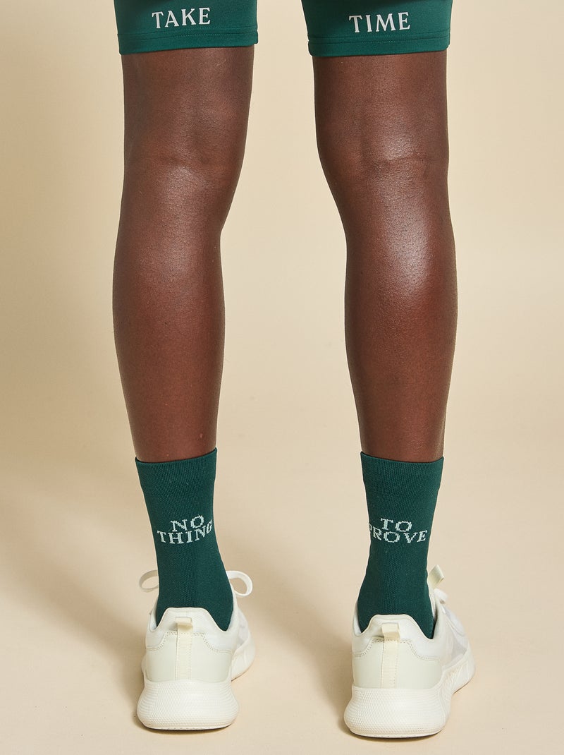 Pack of 2 (ekstract) Graphic Compression Socks Green - Kiabi