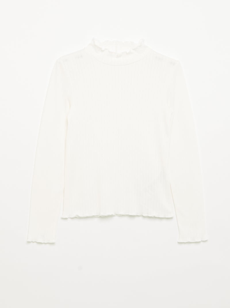 Pack of 2 Fancy Knit T-shirts with Wavy Finishes Pink - Kiabi