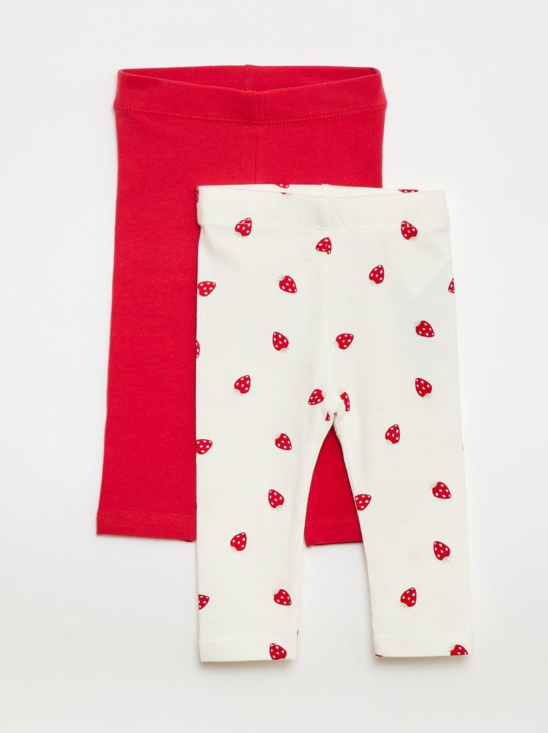Pack of 2 long leggings White - Kiabi