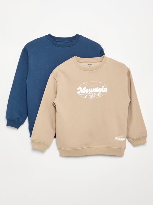 Pack of 2 long-sleeved sweatshirts - Kiabi