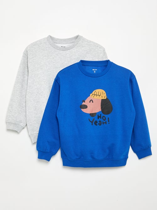 Pack of 2 long-sleeved sweatshirts - Kiabi