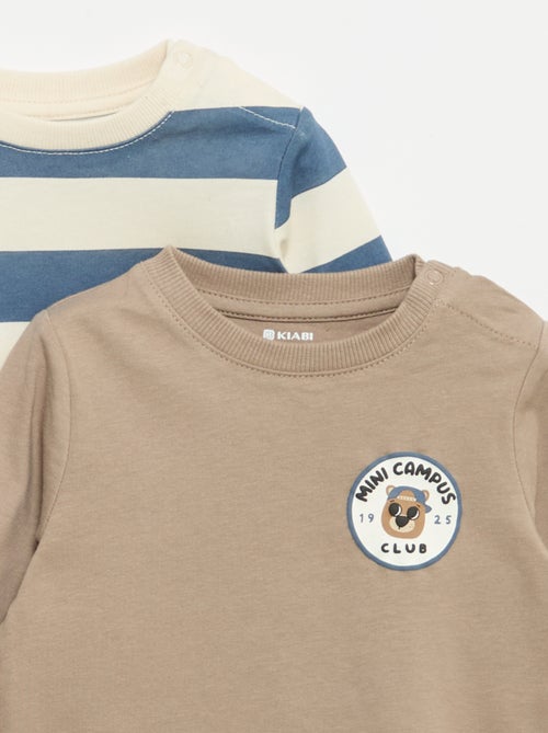Pack of 2 Long-Sleeved T-shirts - Kiabi