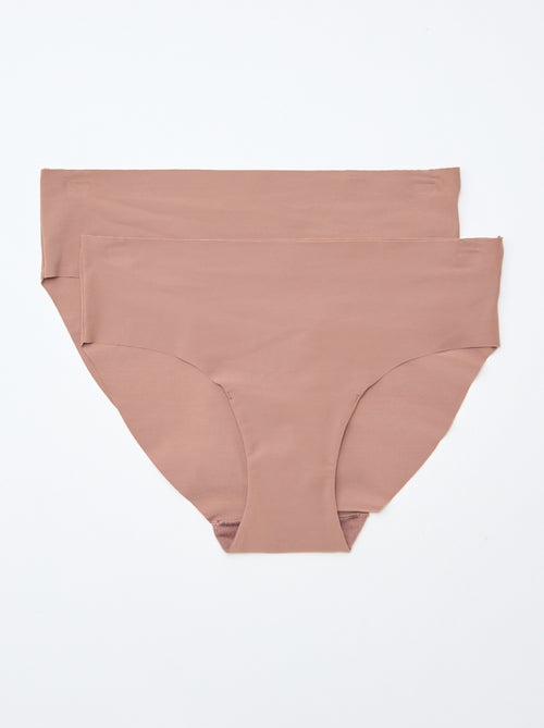 Pack of 2 Microfiber Invisible Briefs - Kiabi