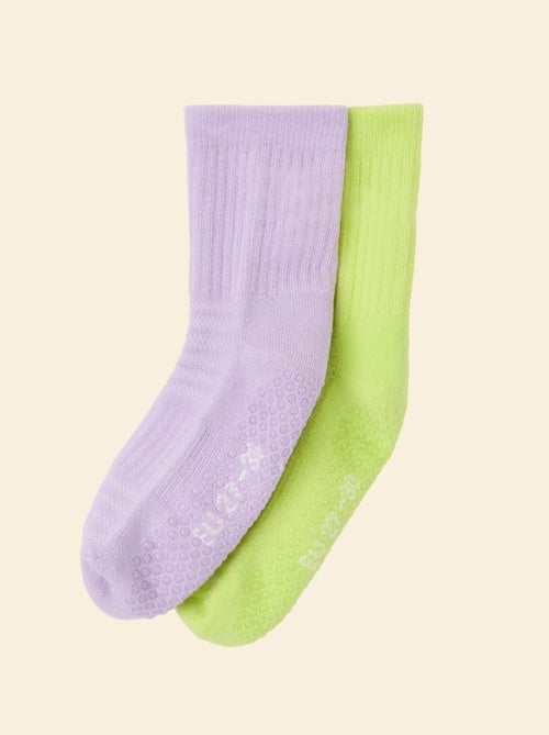 Pack of 2 pairs of anti-slip socks - Kiabi Pack of 2 pairs of anti-slip socks - Kiabi