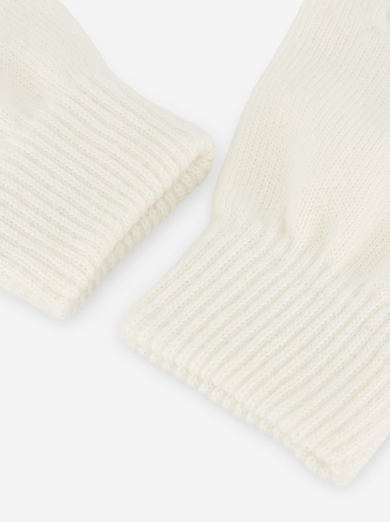 Pack of 2 pairs of knitted gloves Beige - Kiabi