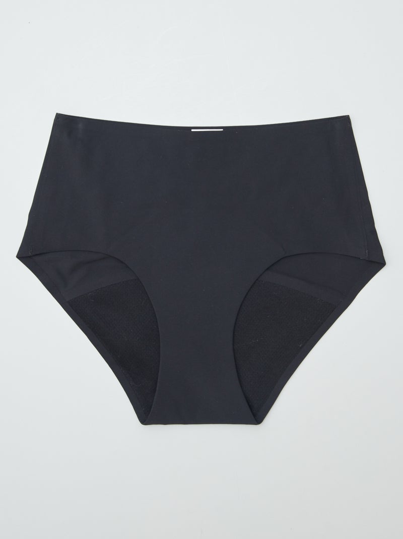 Pack of 2 pairs of light-flow period pants black - Kiabi
