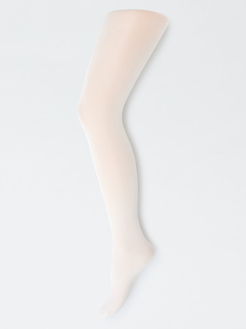 Pack of 2 pairs of lightweight tights White - Kiabi