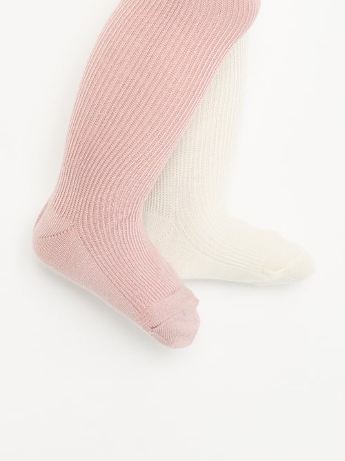 Pack of 2 pairs of plain tights - Kiabi