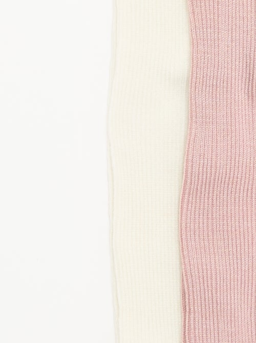 Pack of 2 pairs of plain tights - Kiabi