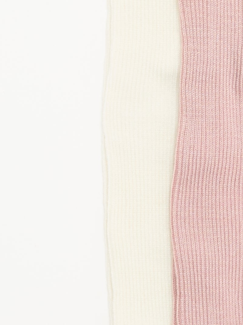 Pack of 2 pairs of plain tights Pink - Kiabi