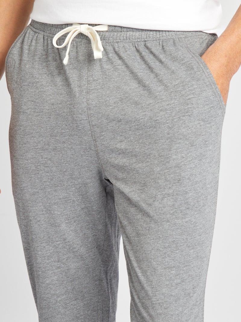 Pack of 2 pairs of pyjama bottoms! BLACK - Kiabi