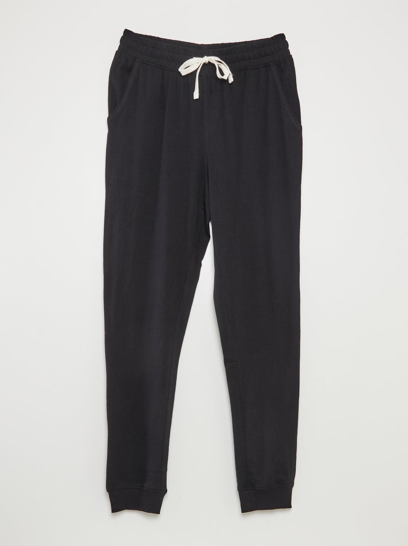 Pack of 2 pairs of pyjama bottoms! BLACK - Kiabi