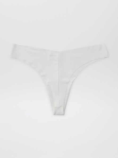Pack of 2 pairs of seamless microfibre tanga briefs - Kiabi