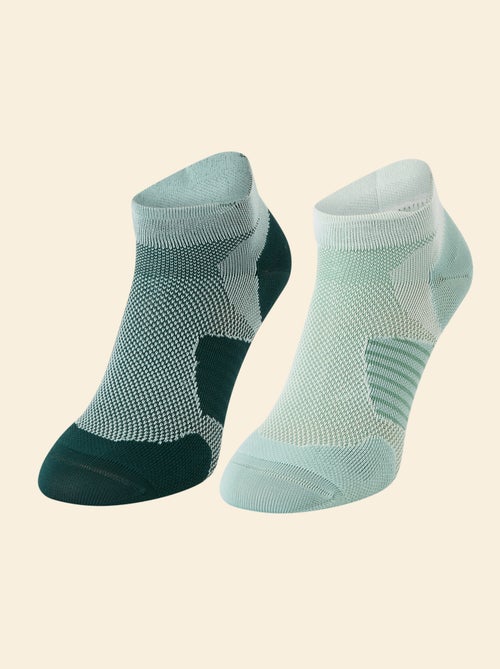 Pack of 2 Pairs of Solid Color Compression Knee High Socks - Kiabi