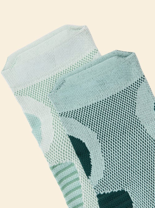 Pack of 2 Pairs of Solid Color Compression Knee High Socks - Kiabi