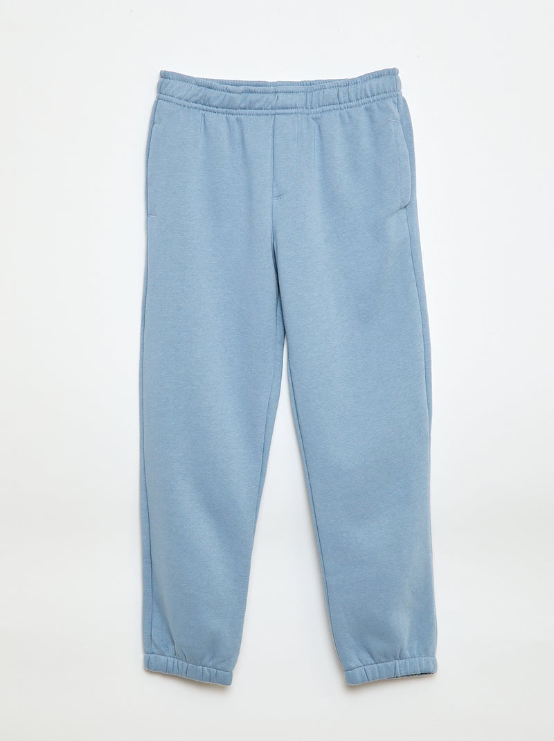 Pack of 2 pairs of sweatshirt fabric joggers Blue - Kiabi