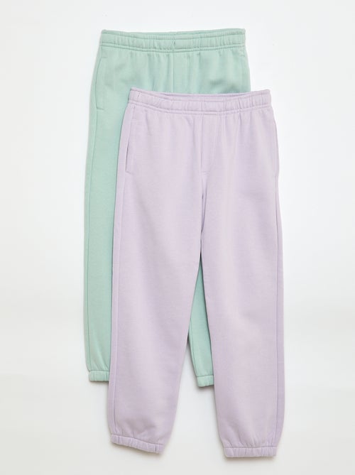Pack of 2 pairs of sweatshirt fabric joggers - Kiabi