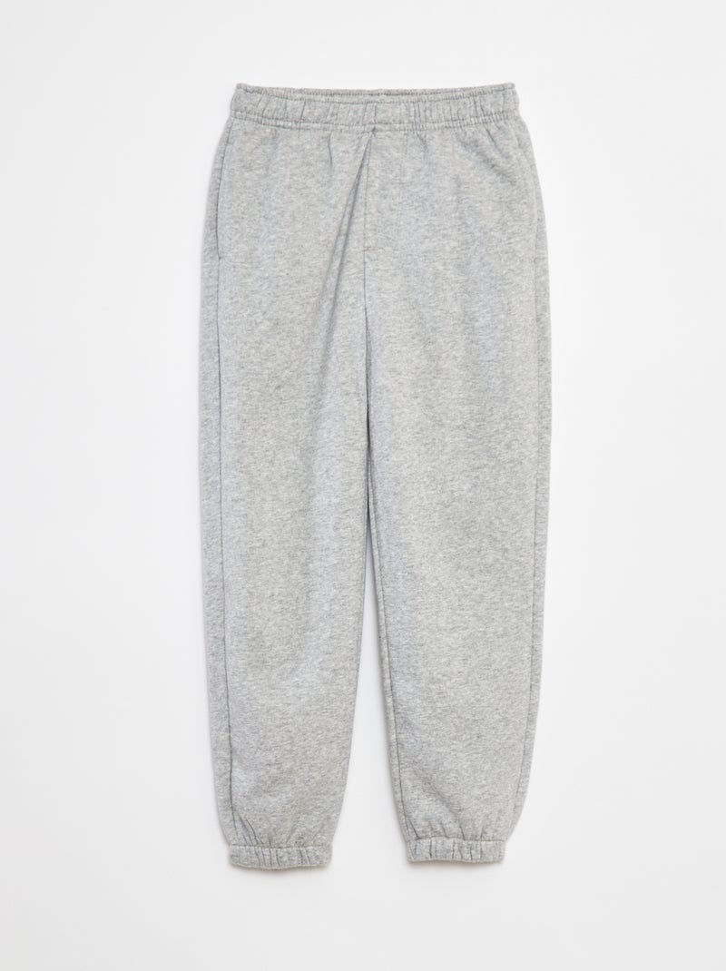 Pack of 2 pairs of sweatshirt fabric joggers Grey - Kiabi