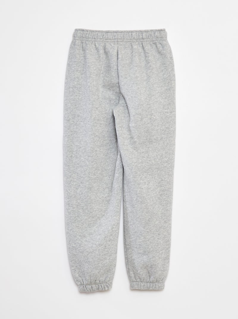 Pack of 2 pairs of sweatshirt fabric joggers Grey - Kiabi