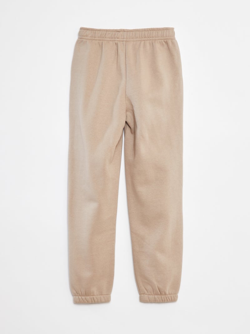 Pack of 2 pairs of sweatshirt fabric joggers Khaki - Kiabi