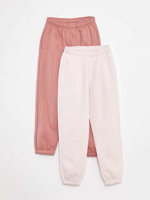Pack of 2 pairs of sweatshirt fabric joggers - Kiabi