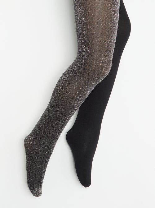 Pack of 2 Pairs of Tights - 1 Matte + 1 Shiny - Kiabi
