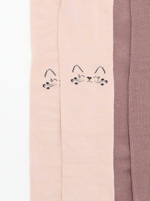 Pack of 2 patterned tights - Kiabi