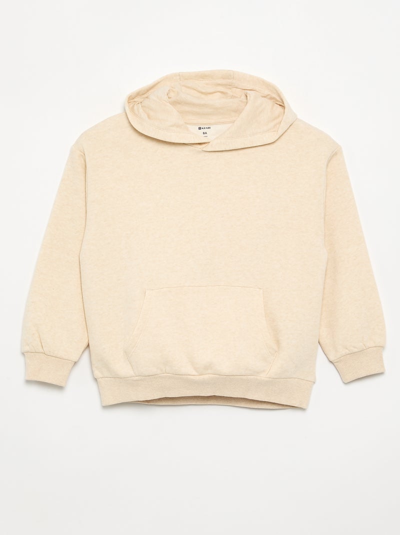 Pack of 2 plain hooded sweatshirts Beige - Kiabi
