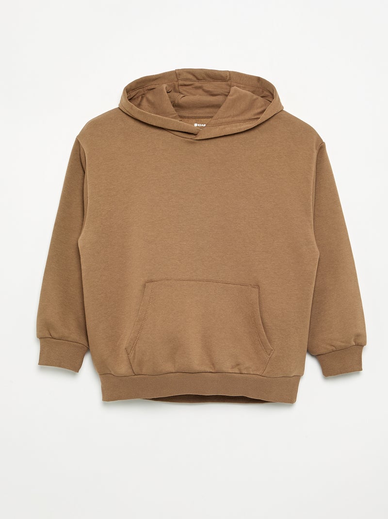 Pack of 2 plain hooded sweatshirts Beige - Kiabi