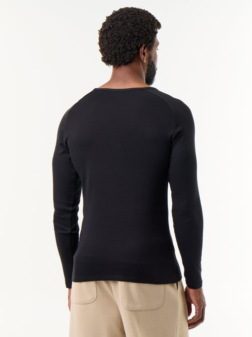 Pack of 2 Plain Long-Sleeved T-shirts - Kiabi
