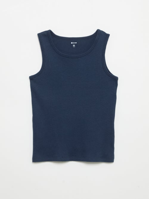 Pack of 2 Plain Ribbed Tank Tops - Kiabi