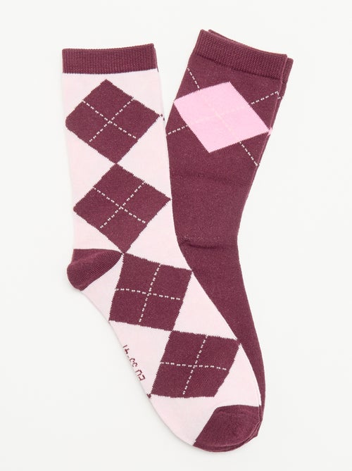 Pack of 2 Printed Ankle Socks - Kiabi
