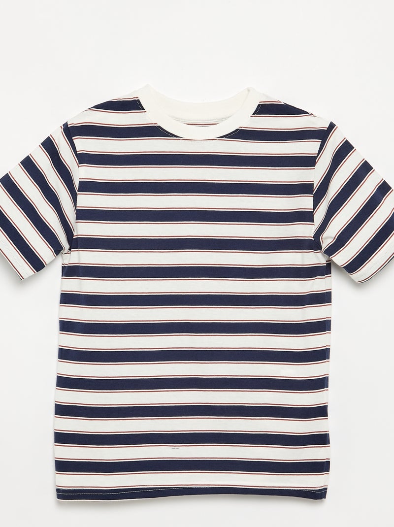 Pack of 2 Printed Short-Sleeved T-shirts Blue - Kiabi