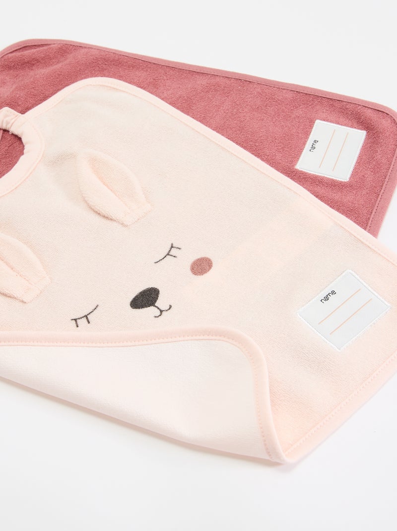 Pack of 2 pull-on bibs Pink - Kiabi
