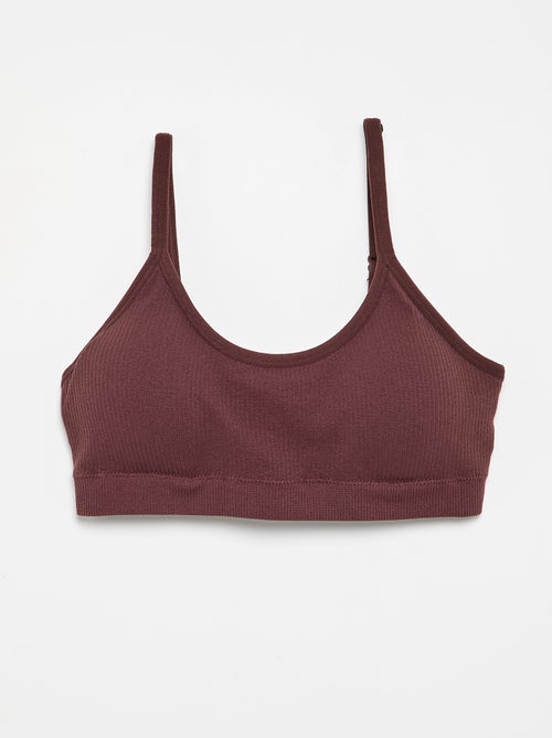 Pack of 2 ribbed bralettes - Kiabi