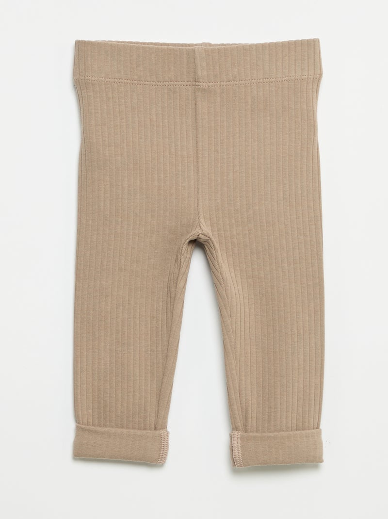 Pack of 2 Ribbed Leggings Blue - Kiabi