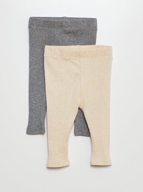 Pack of 2 ribbed leggings - Kiabi