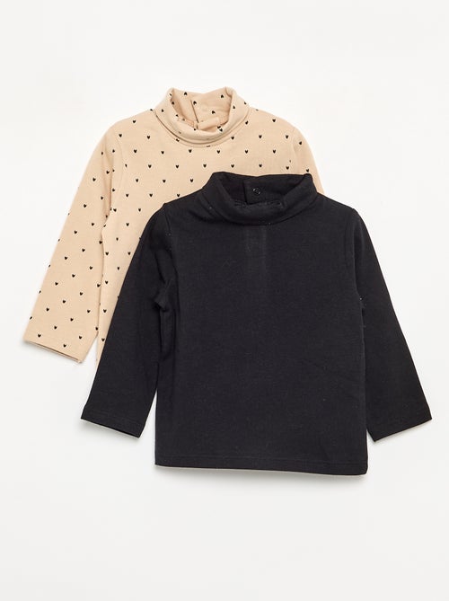 Pack of 2 Roll-Neck Tops - Kiabi