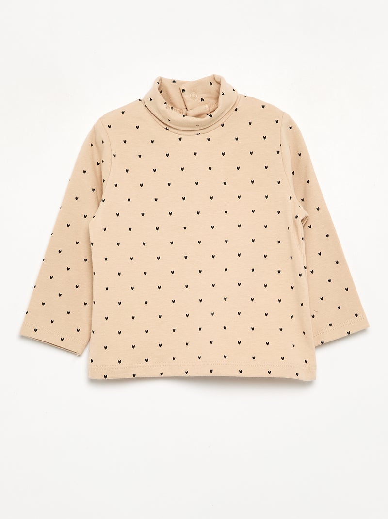 Pack of 2 Roll-Neck Tops Beige - Kiabi