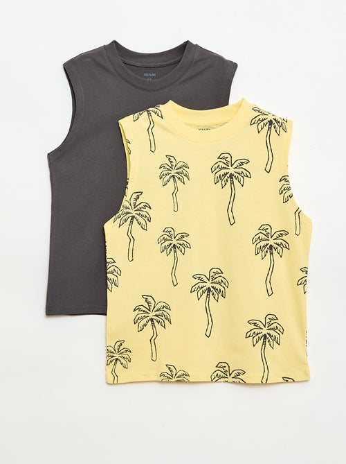 Pack of 2 round-neck tank tops - Kiabi